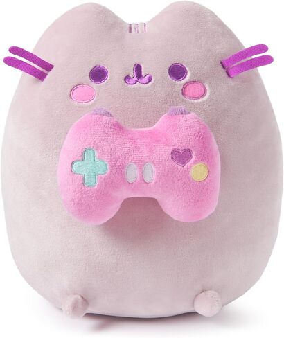 GUND Pusheen Gaming Controller Plush, Squishy Toy, Collectible Plush Toy, Gaming Décor, Stuffed Animal for Ages 8 and Up, Purple, 7" in Kuwait