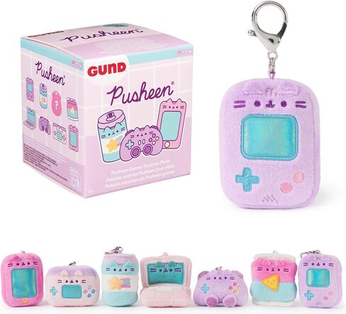 GUND Pusheen Gaming Controller Plush, Squishy Toy, Collectible Plush Toy, Gaming Décor, Stuffed Animal for Ages 8 and Up, Purple, 7" in Kuwait