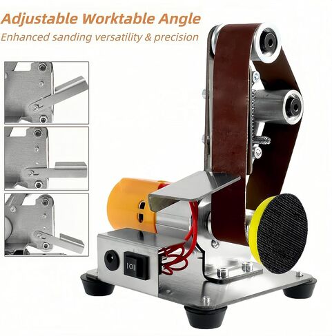 ماكينة صنفرة صغيرة بحزام منضدي، مبراة سكاكين كهربائية، ماكينة صنفرة كهربائية لصقل وتلميع النجارة لصنع سكين العمل المعدنية 4000-9000 دورة في الدقيقة in Kuwait