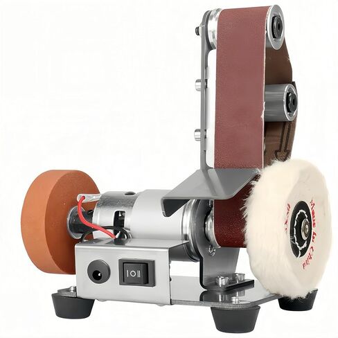 ماكينة صنفرة صغيرة بحزام منضدي، مبراة سكاكين كهربائية، ماكينة صنفرة كهربائية لصقل وتلميع النجارة لصنع سكين العمل المعدنية 4000-9000 دورة في الدقيقة in Kuwait