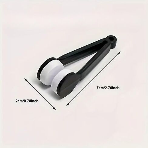 2PCS Portable Multifunctional Brush, Glasses Cleaning Brush Portable Multifunctional Glasses Microfiber Sunglasses Wipe, Black in Saudi Arabia