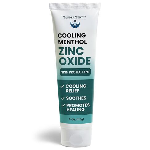 Menthol and Zinc Oxide Cream Paste - 4 oz of Skin Protectant for Healing and Discomfort - Kid and Adult Barrier Cream for Incontinence, Minor Burns, Scrapes, Itching, and More in Saudi Arabia