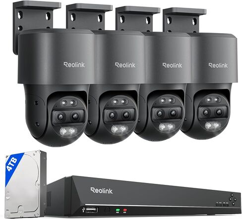 REOLINK TrackMix PoE Bundle RLN16-410 with 4TB HDD, 6X Hybrid Zoom, 355 Pan & 90 Tilt, Auto Tracking, 24/7 Recording, 8MP HD Security Camera System in Saudi Arabia