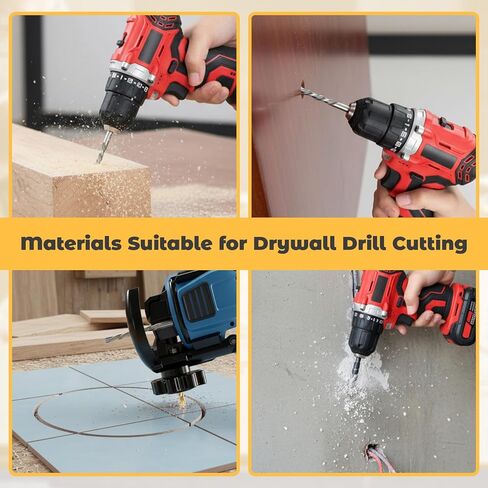 100 Pcs Drywall Bit, Drywall Cutting Tools, 1/8 Inch Spiral Saw Tip Cutting Bits, Drywalls Guide Point Cuttings Bits, Used with Spiral Saw and Power Tools, for Wood and Plastic (Silver) in Saudi Arabia