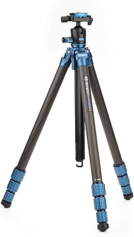 Benro Superslim 1.5 Series Carbon Fiber Tripod with H0P Ball Head – Ultra-Light Travel Tripod Extending to 64.2″, Folded 22.1″, Supports Up to 13.2 lb, Arca-Swiss Quick Release (TSSL18CH0P) in Saudi Arabia
