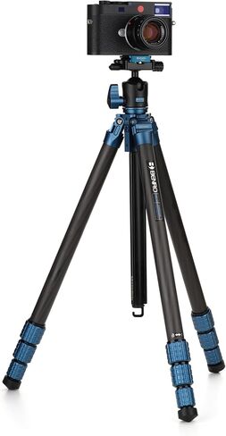 Benro Superslim 1.5 Series Carbon Fiber Tripod with H0P Ball Head – Ultra-Light Travel Tripod Extending to 64.2″, Folded 22.1″, Supports Up to 13.2 lb, Arca-Swiss Quick Release (TSSL18CH0P) in Saudi Arabia