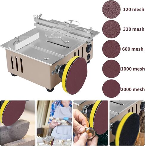 Mini Table Saw for Crafts, 7'' 96W Mini Multi Functional Table Saw, Dual-Motor Control for Cutting, Grinding,Engraving and Drilling, Speed & Angle Adjustable for Wood/PCB/Acrylic/Plastic in Saudi Arabia