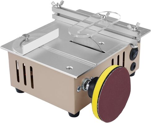 Mini Table Saw for Crafts, 7'' 96W Mini Multi Functional Table Saw, Dual-Motor Control for Cutting, Grinding,Engraving and Drilling, Speed & Angle Adjustable for Wood/PCB/Acrylic/Plastic in Saudi Arabia