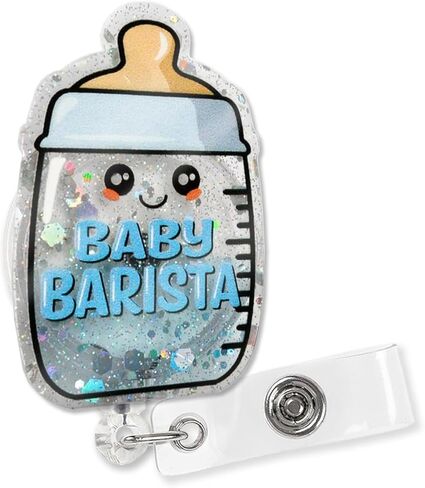 XQLZY It's Fine I'm Fine Everything is Fine Silver Glitter Cute Badge Reel Retractable with Alligator Clip, Funny Cat ID Badge Holder Gift for Nurse Doctor Colleagues Firefighters Social Workers in Saudi Arabia