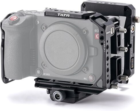 Tilta Full Camera Cage Compatible with Canon C50 | 3/8"-16 and 1/4"-20 Accessory Mounts with Locating Points | Detachable Top Plate for XLR Handle Support | Vertical Shooting Options | Black in Saudi Arabia
