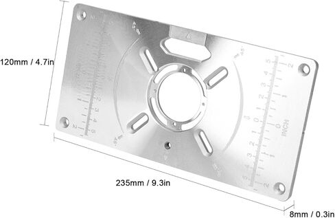 Router Table Insert Plate,Router Table Insert Plate Aluminum Trimming Machine Engraving Flip Board with 4 Rings for Woodworking in Saudi Arabia