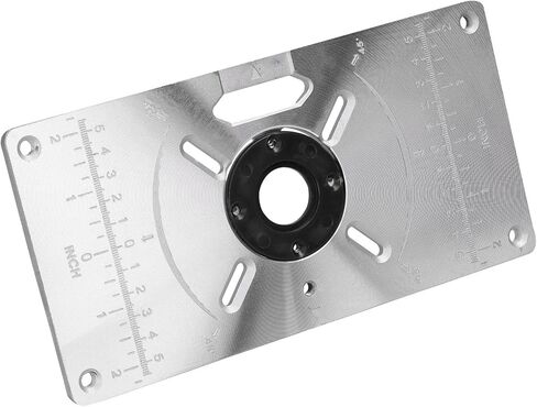 Router Table Insert Plate,Router Table Insert Plate Aluminum Trimming Machine Engraving Flip Board with 4 Rings for Woodworking in Saudi Arabia