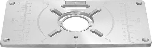 Router Table Insert Plate,Router Table Insert Plate Aluminum Trimming Machine Engraving Flip Board with 4 Rings for Woodworking in Saudi Arabia