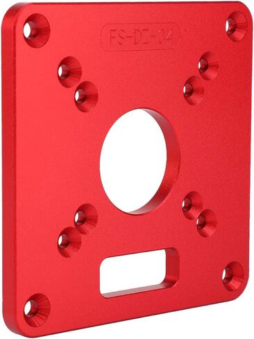 Aluminum Alloy 6061 Router Base Plate, 120 x 120 x 8mm Double Scale Router Table Insert Plate, Router Insert Plate Woodworking Trimming Engraving Machine, Red in Saudi Arabia