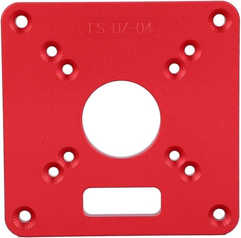 Aluminum Alloy 6061 Router Base Plate, 120 x 120 x 8mm Double Scale Router Table Insert Plate, Router Insert Plate Woodworking Trimming Engraving Machine, Red in Saudi Arabia