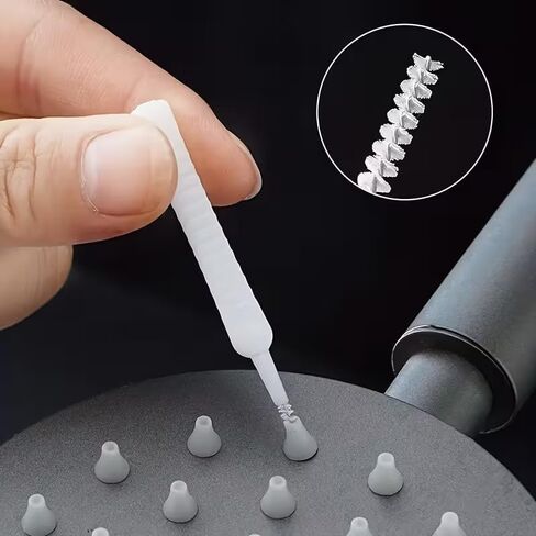50 Pack Cleaning Brushes - Reusable Small Brushes for Shower Drains, Faucets, Keyboards, Electronics, Jewelry, Stove Burners - Detail Cleaning Kit for Home, Kitchen & Office（White） in Saudi Arabia
