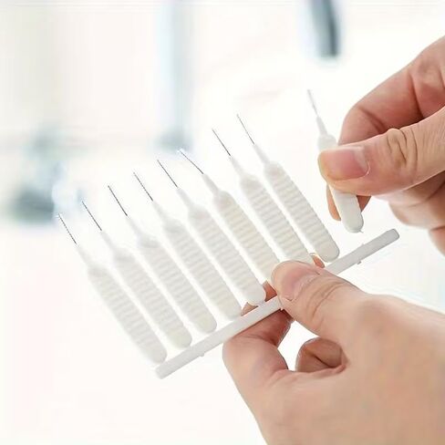50 Pack Cleaning Brushes - Reusable Small Brushes for Shower Drains, Faucets, Keyboards, Electronics, Jewelry, Stove Burners - Detail Cleaning Kit for Home, Kitchen & Office（White） in Saudi Arabia