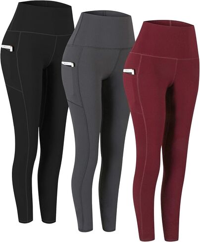 Fengbay 3 Pack High Waist Yoga Pants,Yoga Pants for Women Tummy Control Workout Pants 4 Way Stretch Leggings with Pockets in Saudi Arabia
