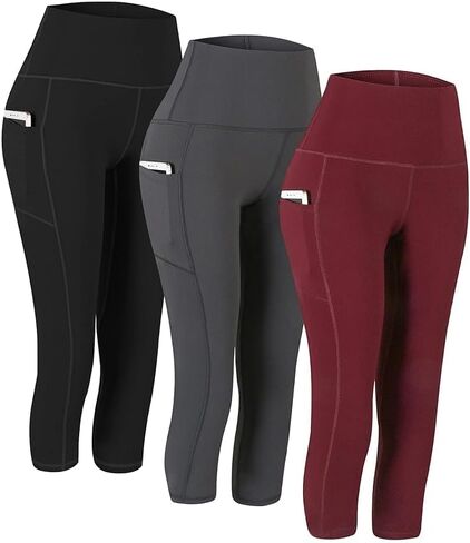 Fengbay 3 Pack High Waist Yoga Pants,Yoga Pants for Women Tummy Control Workout Pants 4 Way Stretch Leggings with Pockets in Saudi Arabia