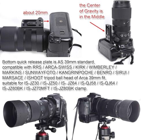 حامل طوق عدسة معدني ثلاثي الأرجل للكاميرا متوافق مع عدسة Sigma 100-400mm f/5-6.3 DG OS HSM المعاصرة (EF & F Mount)، لوحة إطلاق سريعة مدمجة من النوع Arca-Swiss لرأس كروي ثلاثي القوائم in Kuwait