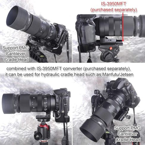 حامل طوق عدسة معدني ثلاثي الأرجل للكاميرا متوافق مع عدسة Sigma 100-400mm f/5-6.3 DG OS HSM المعاصرة (EF & F Mount)، لوحة إطلاق سريعة مدمجة من النوع Arca-Swiss لرأس كروي ثلاثي القوائم in Kuwait