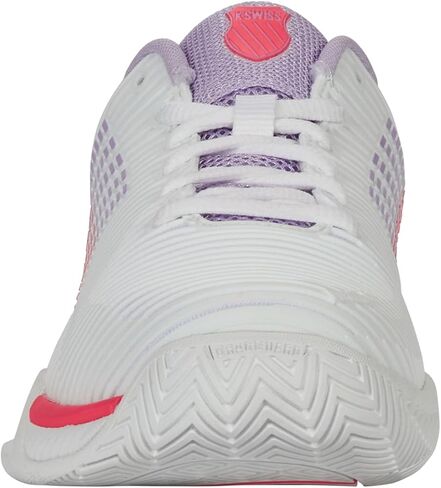 K-Swiss Women's Hypercourt Express 2 Tennis Shoe (White/Orchid Petal/Neon Blaze) in Saudi Arabia