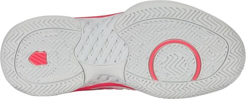 K-Swiss Women's Hypercourt Express 2 Tennis Shoe (White/Orchid Petal/Neon Blaze) in Saudi Arabia