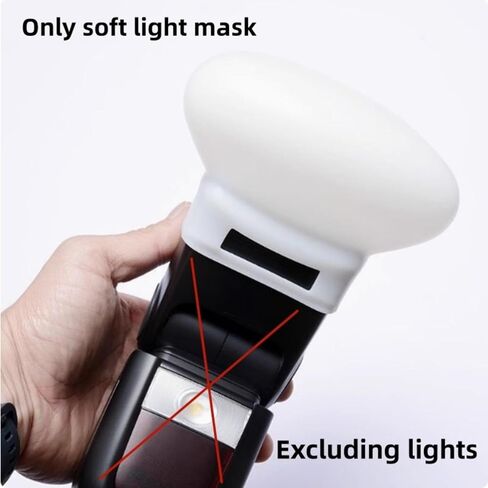 1Pc Diffuser Bounce Dome Soft Silicone Flash Cap for GODOX Nikon Sony Olympus Fujifilm Panasonic Yongnuo Speedlite in Saudi Arabia