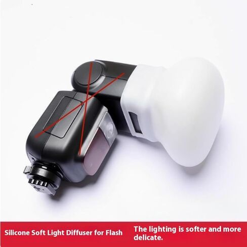 1Pc Diffuser Bounce Dome Soft Silicone Flash Cap for GODOX Nikon Sony Olympus Fujifilm Panasonic Yongnuo Speedlite in Saudi Arabia