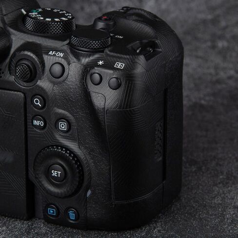 for Canon EOS R6 Mark II Camera Skin Anti-Scratch R6 II Protective Sticker 3M Film Body Protector R62 (Triangle Black+Matte Black) in Saudi Arabia