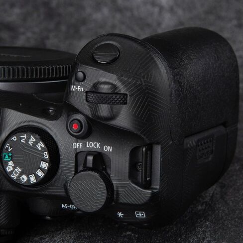 for Canon EOS R6 Mark II Camera Skin Anti-Scratch R6 II Protective Sticker 3M Film Body Protector R62 (Triangle Black+Matte Black) in Saudi Arabia