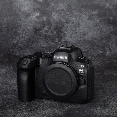 for Canon EOS R6 Mark II Camera Skin Anti-Scratch R6 II Protective Sticker 3M Film Body Protector R62 (Triangle Black+Matte Black) in Saudi Arabia