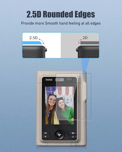 [2+2] حزمة واقي شاشة لـ instax mini LiPlay + مع واقي عدسة، زجاج مقسى بصلابة 9H لـ instax mini LiPlay plus، مضاد للخدش، خالٍ من الفقاعات، وضوح عالي الدقة in Kuwait