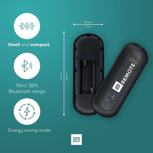 Bluetooth Remote Control for Teleprompter, Includes Teleprompter APP for Apple, Android Windows & Mac, Wireless Controller for Beam Splitter Prompter, Live Events & Content Creation in Kuwait