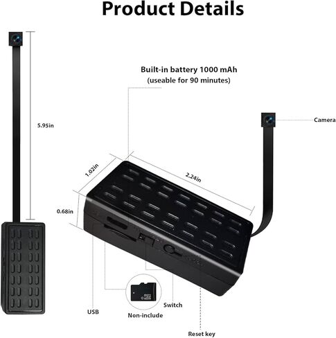 4K لتقوم بها بنفسك وحدة كاميرا صغيرة كاميرا أمان WiFi صغيرة كاميرا مربية لاسلكية صغيرة HD كاميرا تجسس للمنزل داخلي وخارجي in Kuwait