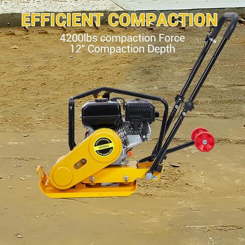 7HP Plate Compactor, 212CC Gas Engine Jump Jack Compactor, 4200 Lb Compacting Force, 5600 VPM Pavement 22.1x15.9 Inch Plate Compactor for Sidewalks, Asphalt, Pavers, Landscaping in Saudi Arabia