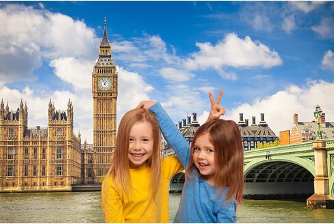 7x5ft Big Ben Backdrop Clock Tower Elizabeth Tower England Parliament House Photography Background Westminster Bridge London Landmark European Travel Photo Portrait Background Props Decor in Saudi Arabia