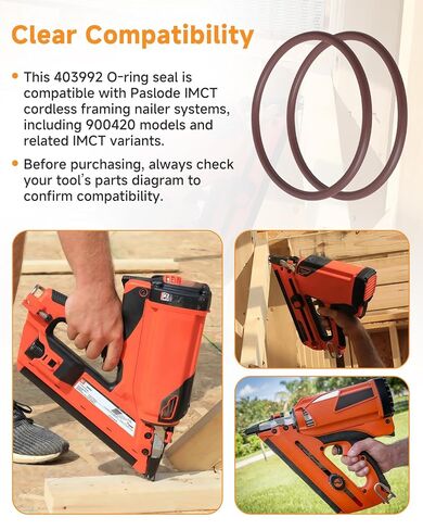 2 قطعة 403992 حلقة O متوافقة مع Paslode مسمار بندقية اسطوانة ختم حلقة استبدال المطاط FKM البني ل Paslode الاحتفاظ حلقة صيانة مسمار تأطير اللاسلكي in Kuwait