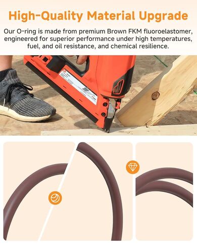 2 قطعة 403992 حلقة O متوافقة مع Paslode مسمار بندقية اسطوانة ختم حلقة استبدال المطاط FKM البني ل Paslode الاحتفاظ حلقة صيانة مسمار تأطير اللاسلكي in Kuwait