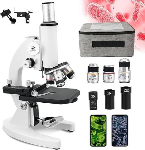 مجهر بيولوجي COYEUX 100000X/150000X/200000X HD، زاوية عرض 0-45 درجة، مع حامل هاتف محمول، للطلاب البالغين في المدرسة/المختبر/تربية الأحياء المائية in Kuwait