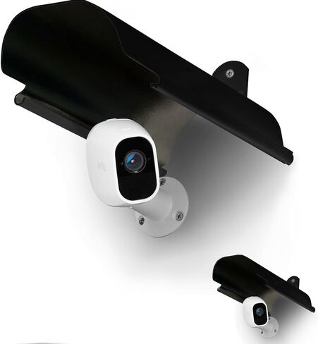 2 Pack Universal Sun Rain Shade Camera Cover Shield,Protective Roof for Outdoor Dome, Bullet Cameras,for Blink,Eufy,Arlo,WyzeCam,Nest,Ring,SimpliSafe,Kasa,Aluminum Alloy Material-Black in Saudi Arabia