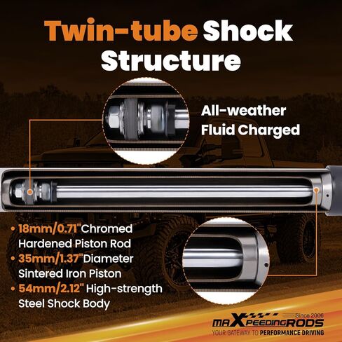 maXpeedingrods Dual Steering Stabilizer 2-8'' Lift for Ford F-250 F-350 4WD Super Duty 2005-2024, G1 Version in Saudi Arabia