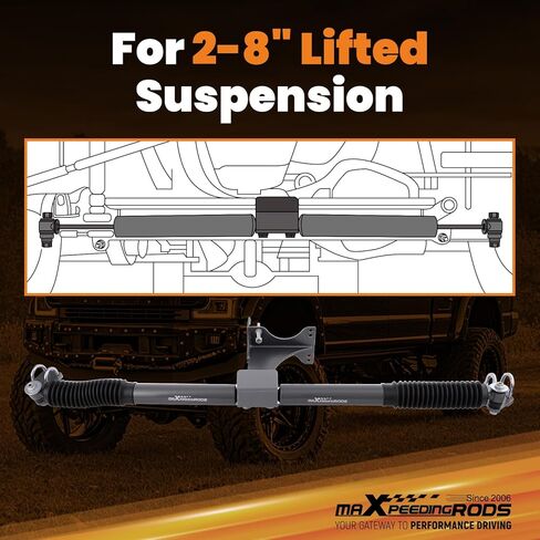 maXpeedingrods Dual Steering Stabilizer 2-8'' Lift for Ford F-250 F-350 4WD Super Duty 2005-2024, G1 Version in Saudi Arabia