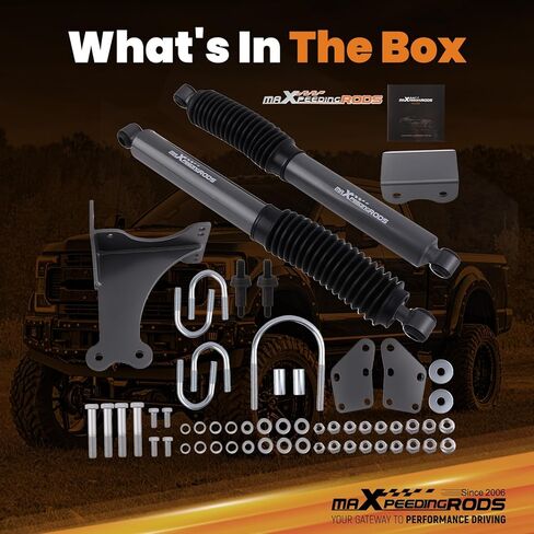 maXpeedingrods Dual Steering Stabilizer 2-8'' Lift for Ford F-250 F-350 4WD Super Duty 2005-2024, G1 Version in Saudi Arabia