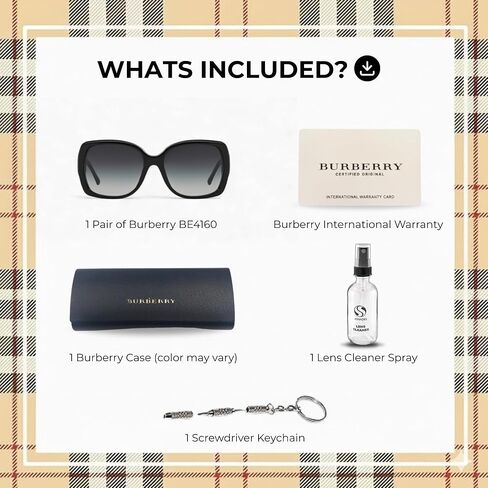 Burberry BE4160 Square Square Acetate Sunglasse مع مجموعة نظارات فاخرة in Saudi Arabia