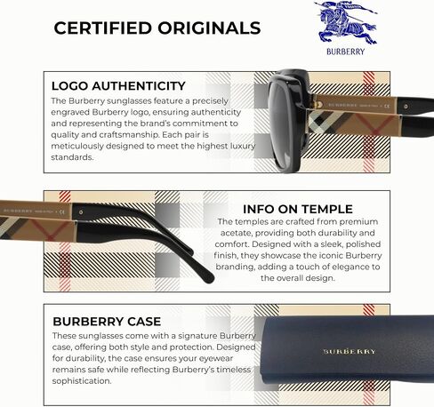 Burberry BE4160 Square Square Acetate Sunglasse مع مجموعة نظارات فاخرة in Saudi Arabia