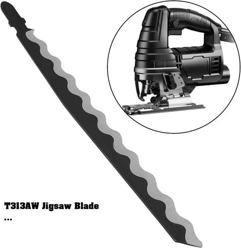 eMagTech 3PCS T313AW Jigsaw Blade T Shank HCS Jig Saw Blade Soft Material Jigsaw Blade for Cutting Cardboard Leather Carpet Total Length 152mm Thickness 1mm Working Length 126mm in Saudi Arabia