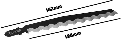 eMagTech 3PCS T313AW Jigsaw Blade T Shank HCS Jig Saw Blade Soft Material Jigsaw Blade for Cutting Cardboard Leather Carpet Total Length 152mm Thickness 1mm Working Length 126mm in Saudi Arabia