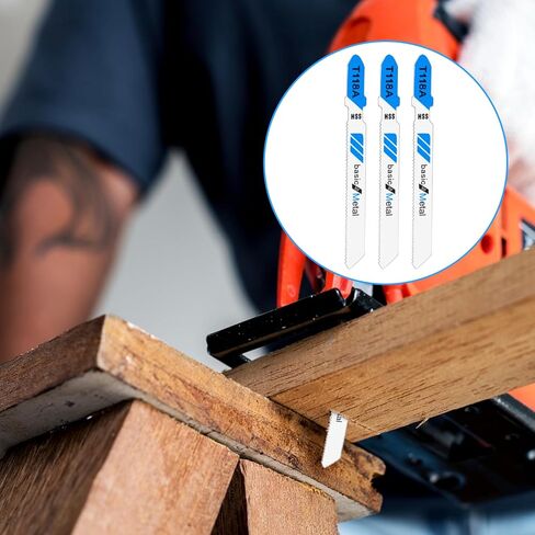 10 Pcs Jigsaw Blades 3 Inch T118A Jig Saw Blades Basic for Metal T Shank Jigsaw Replacement Blade in Saudi Arabia