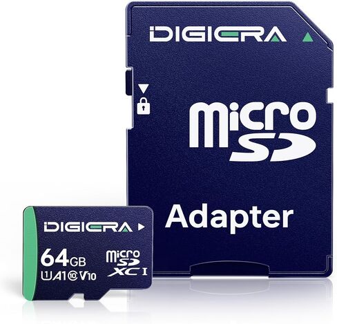 DIGIERA 128GB CT100 microSDXC UHS-I Memory Card with Adapter - up to 100MB/s, C10, U3, V30, 4K UHD, A2, Micro SD Card for Smartphones, Tablets, Cameras, Gaming Consoles, and Drones (1 Pack) in Saudi Arabia